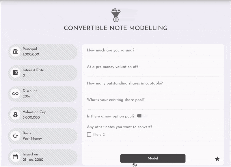 Model Convertible Notes / SAFEs
